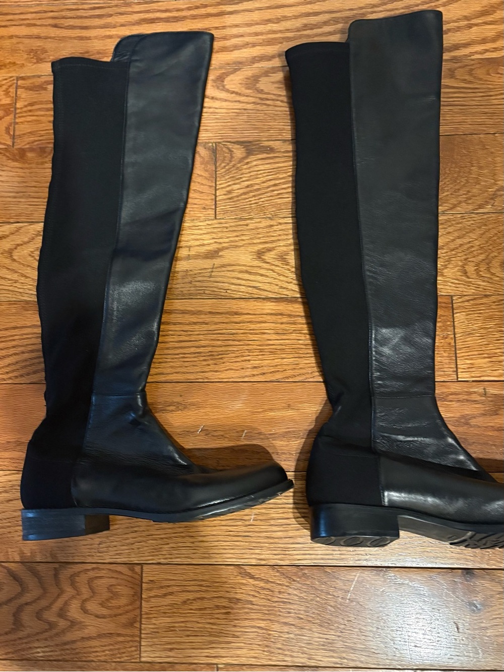 Stuart Weitzman Black Leather Over-the-Knee Riding Boots Size 5